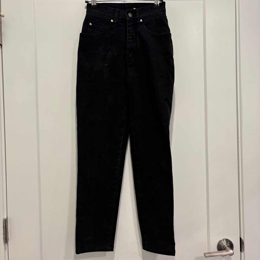 Vintage Levis 57912-3660 Orange Tab High Waisted Tapered Leg Black Jeans